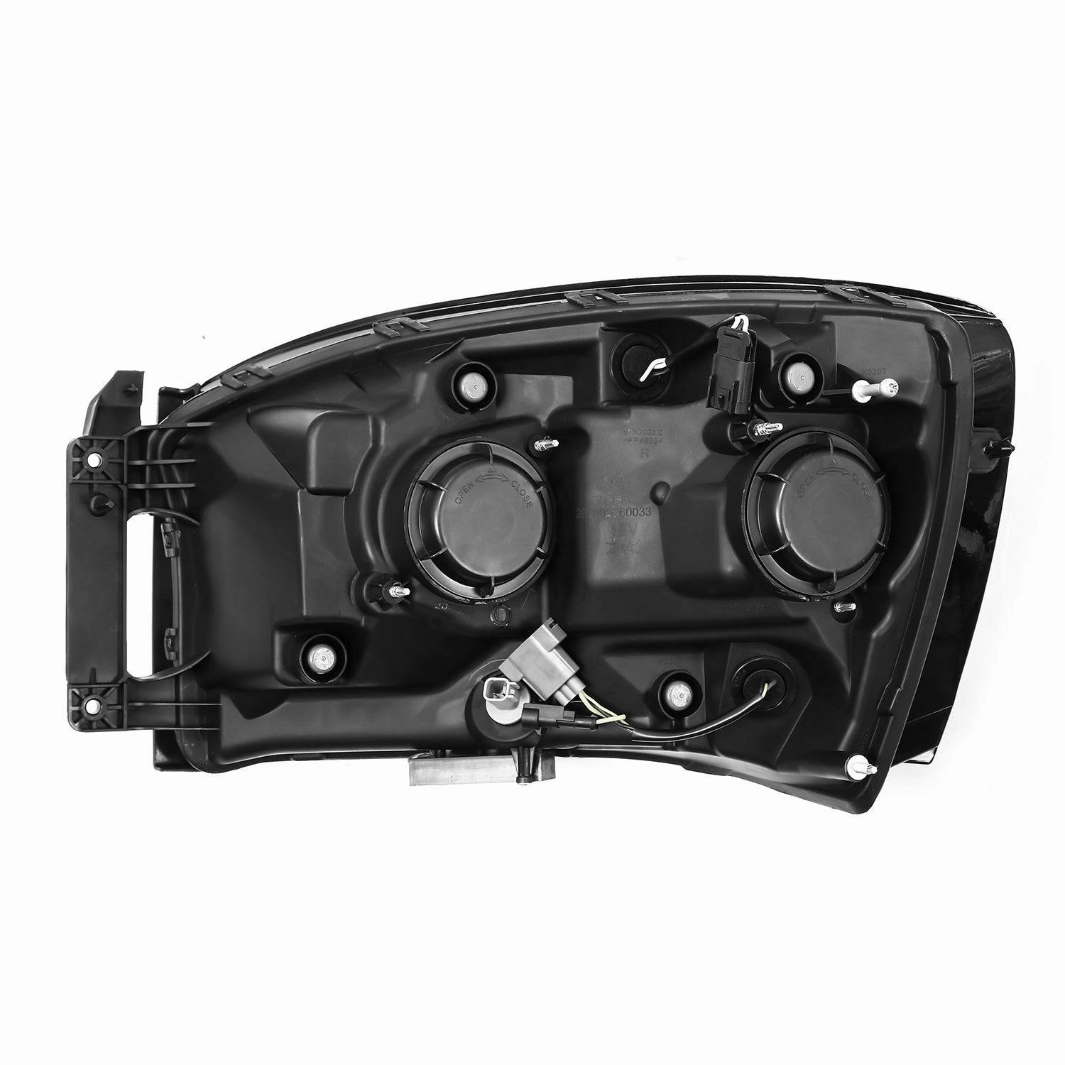 06-08 Dodge Ram PRO-Series Halogen Projector Headlights Alpha-Black