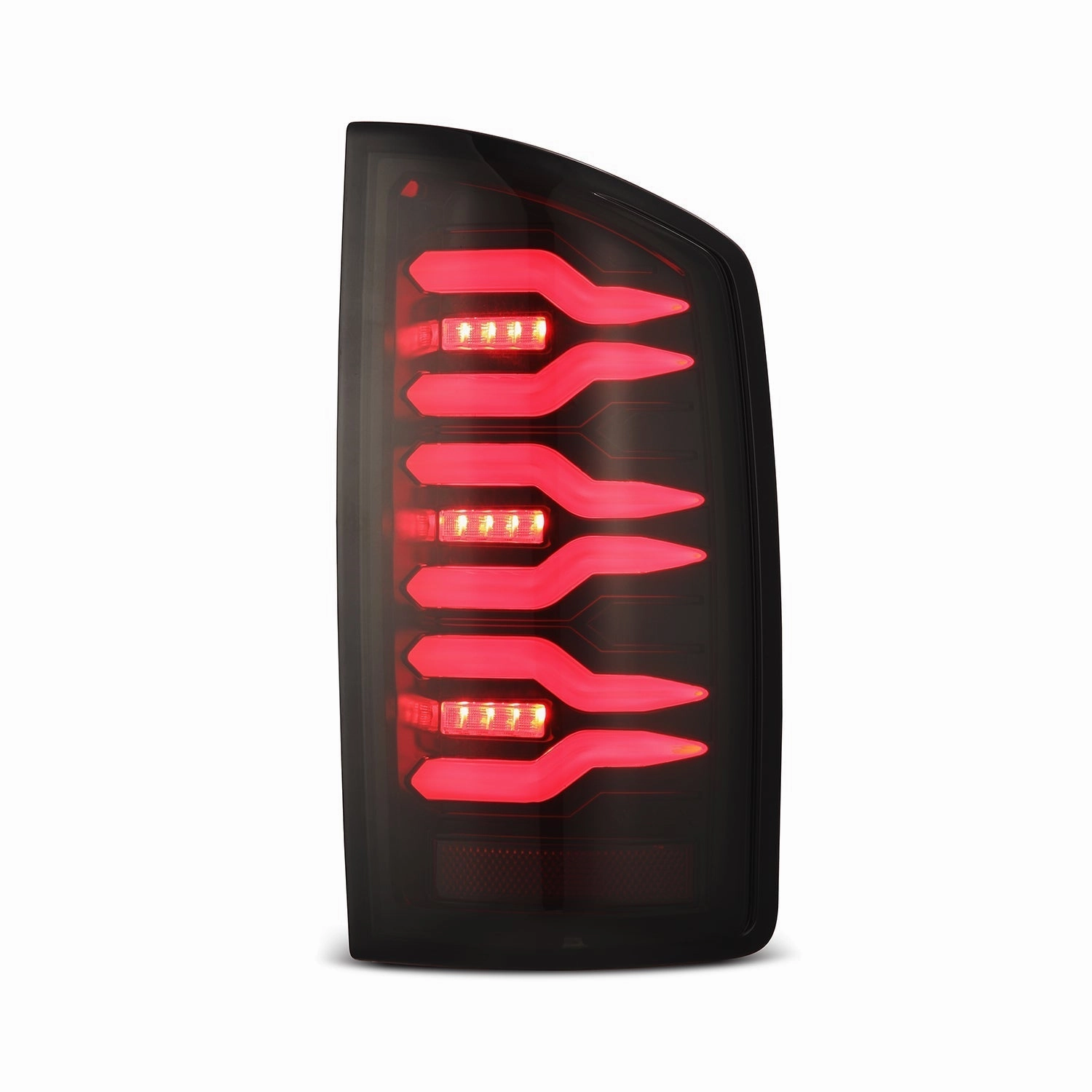 07-08 Dodge Ram 1500/07-09 Dodge Ram 2500/3500 Truck LUXX-Series LED Tail Lights Black Red