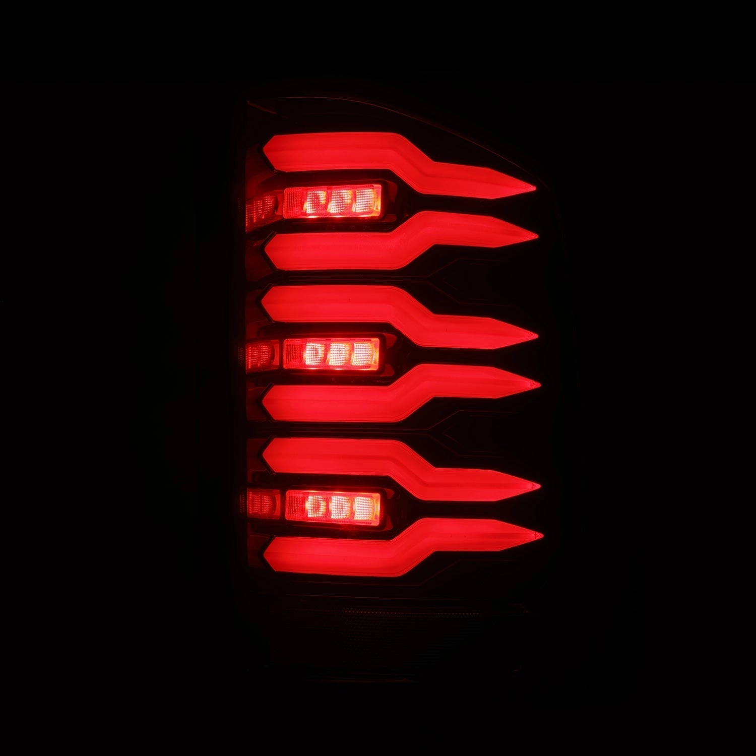 07-13 Chevy Silverado LUXX-Series LED Tail Lights Black-Red