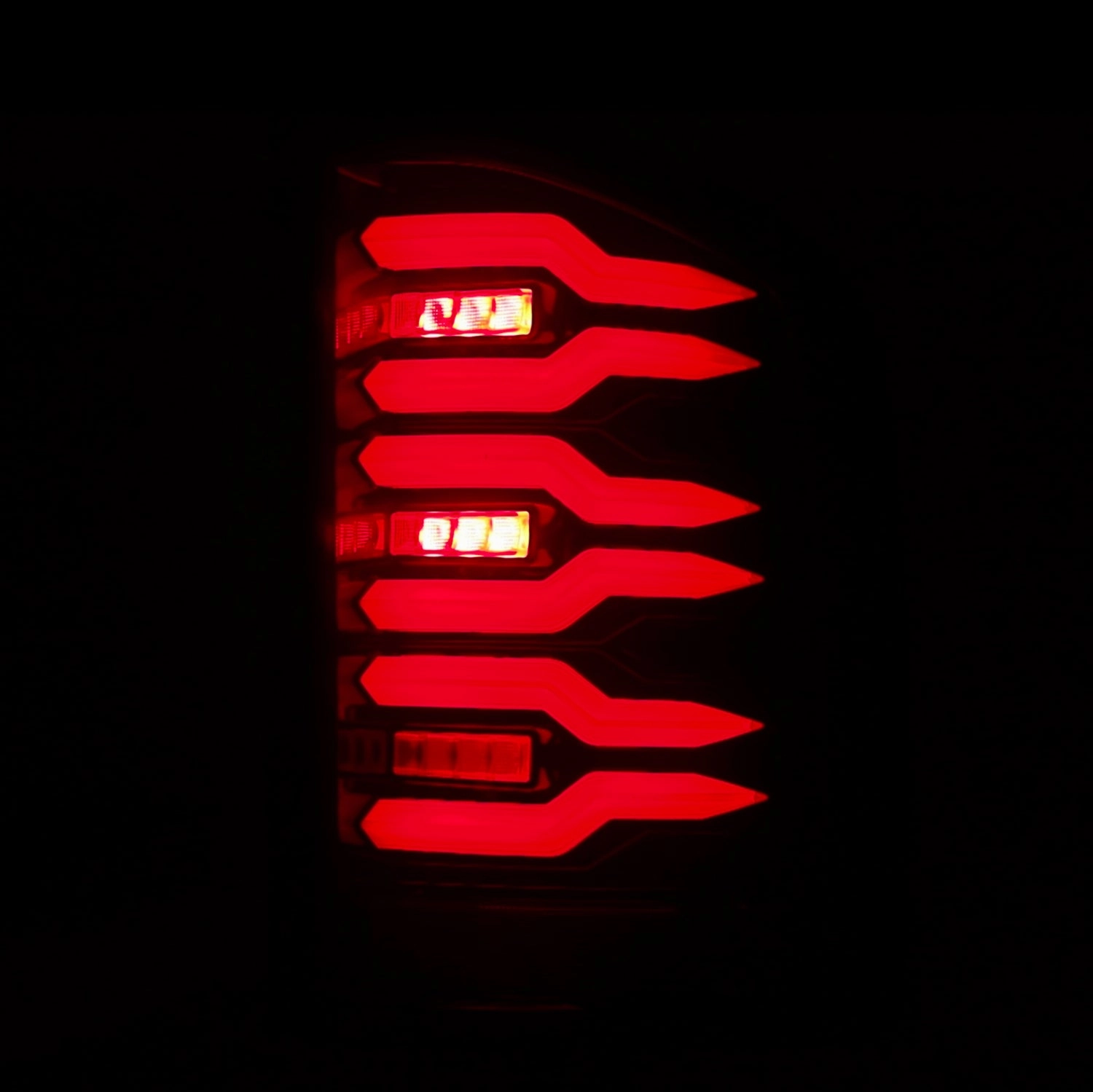 07-13 Chevy Silverado LUXX-Series LED Tail Lights Black-Red