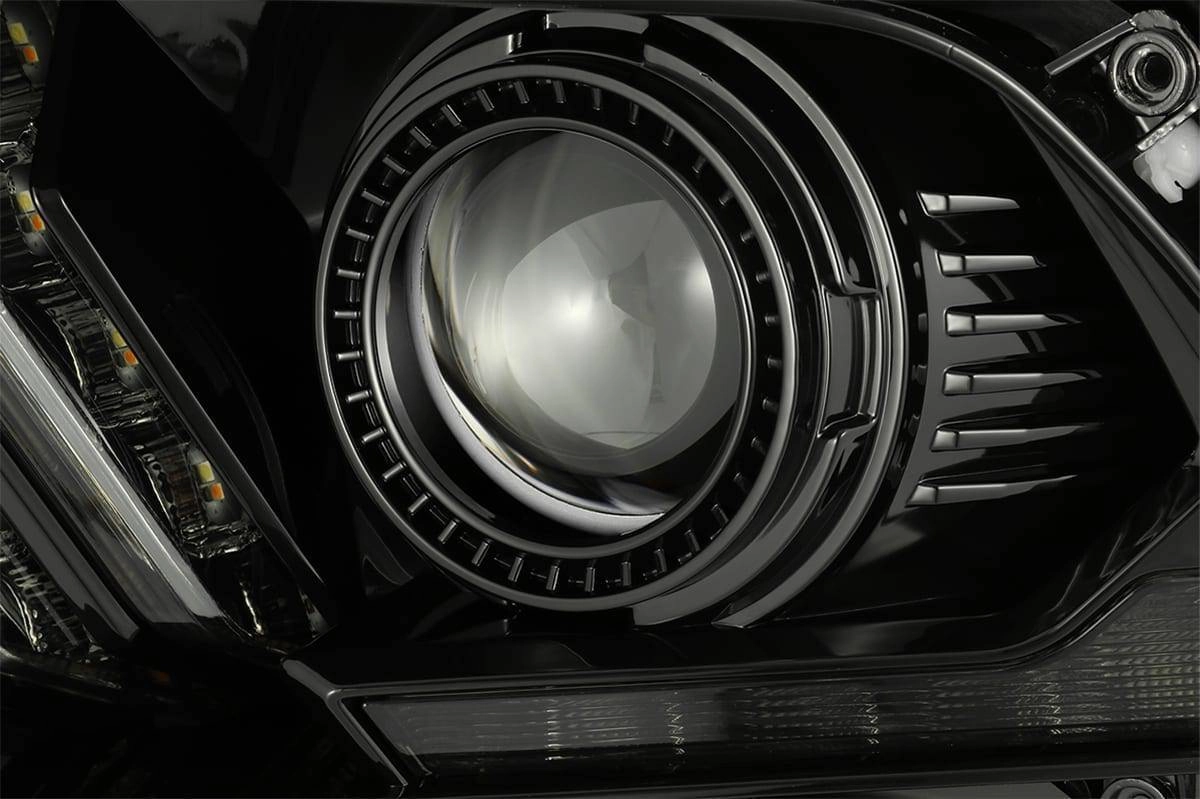 10-12 Ford Mustang LUXX-Series LED Projector Headlights Alpha-Black