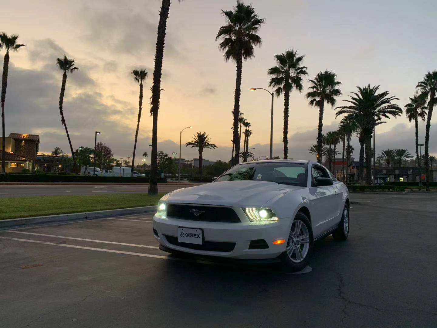 10-12 Ford Mustang LUXX-Series LED Projector Headlights Alpha-Black
