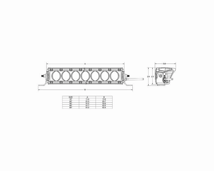 10 In. Revolve Bar w/Amber Backlight <br> Universal
