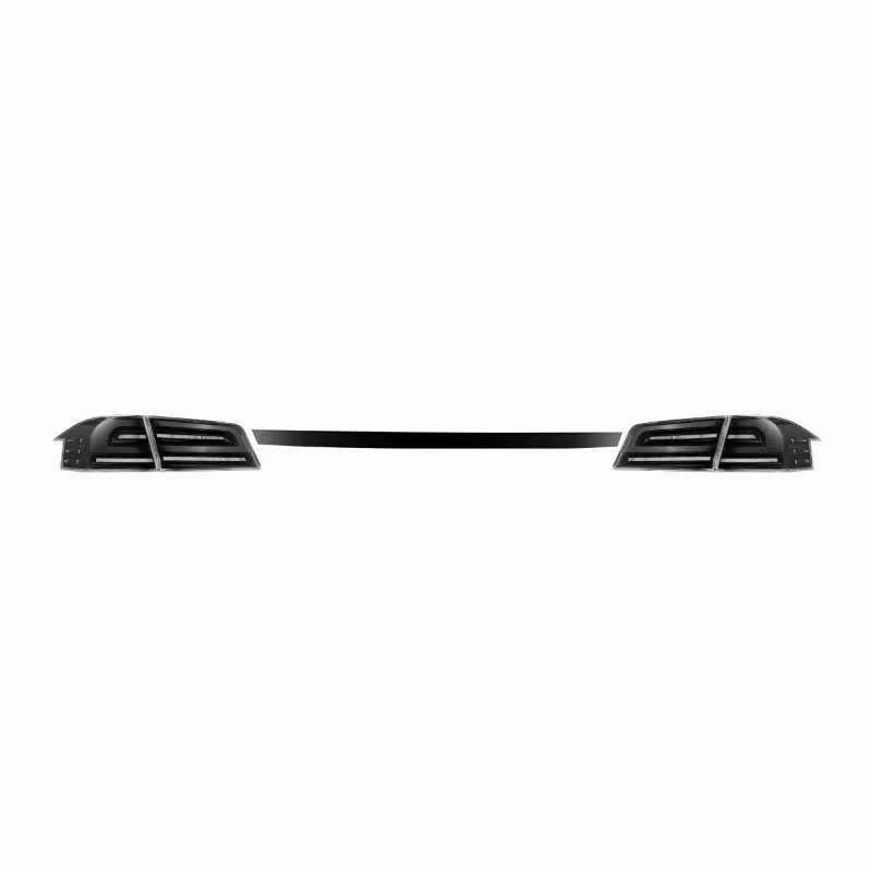 12-21 Tesla Model S LUXX-Series LED Tail Lights Alpha-Black (With Black Trunk Center Piece Replacement)