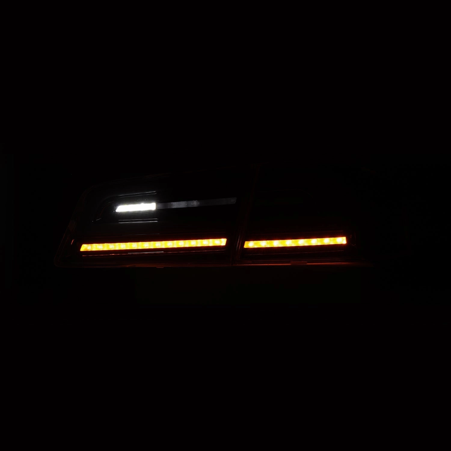 12-21 Tesla Model S LUXX-Series LED Tail Lights Alpha-Black (With Black Trunk Center Piece Replacement)