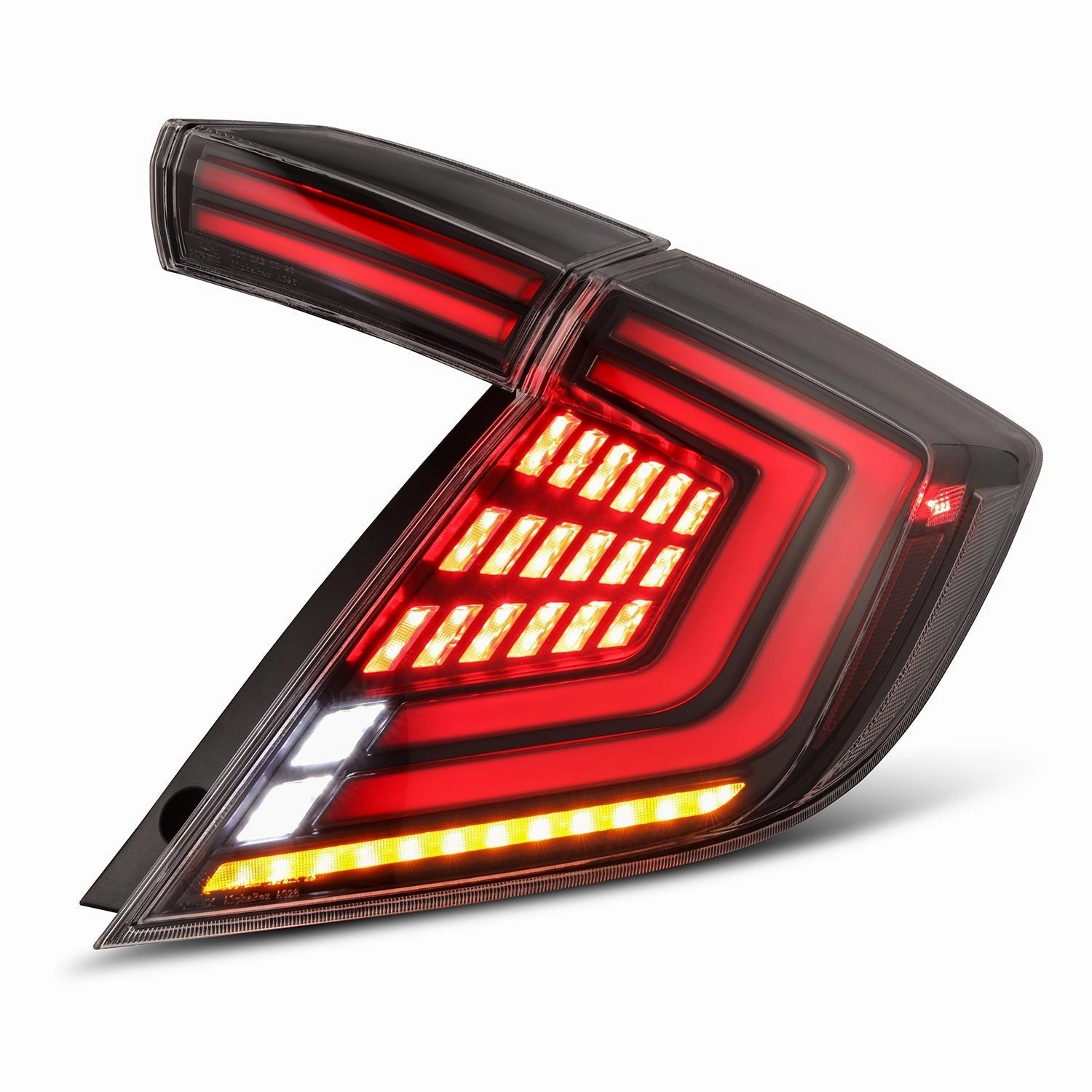 16-21 Honda Civic Hatchback NOVA-Series Prismatic LED Tail Lights Alpha-Black