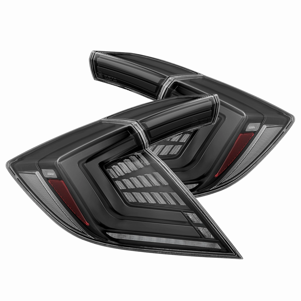 16-21 Honda Civic Hatchback NOVA-Series Prismatic LED Tail Lights Alpha-Black