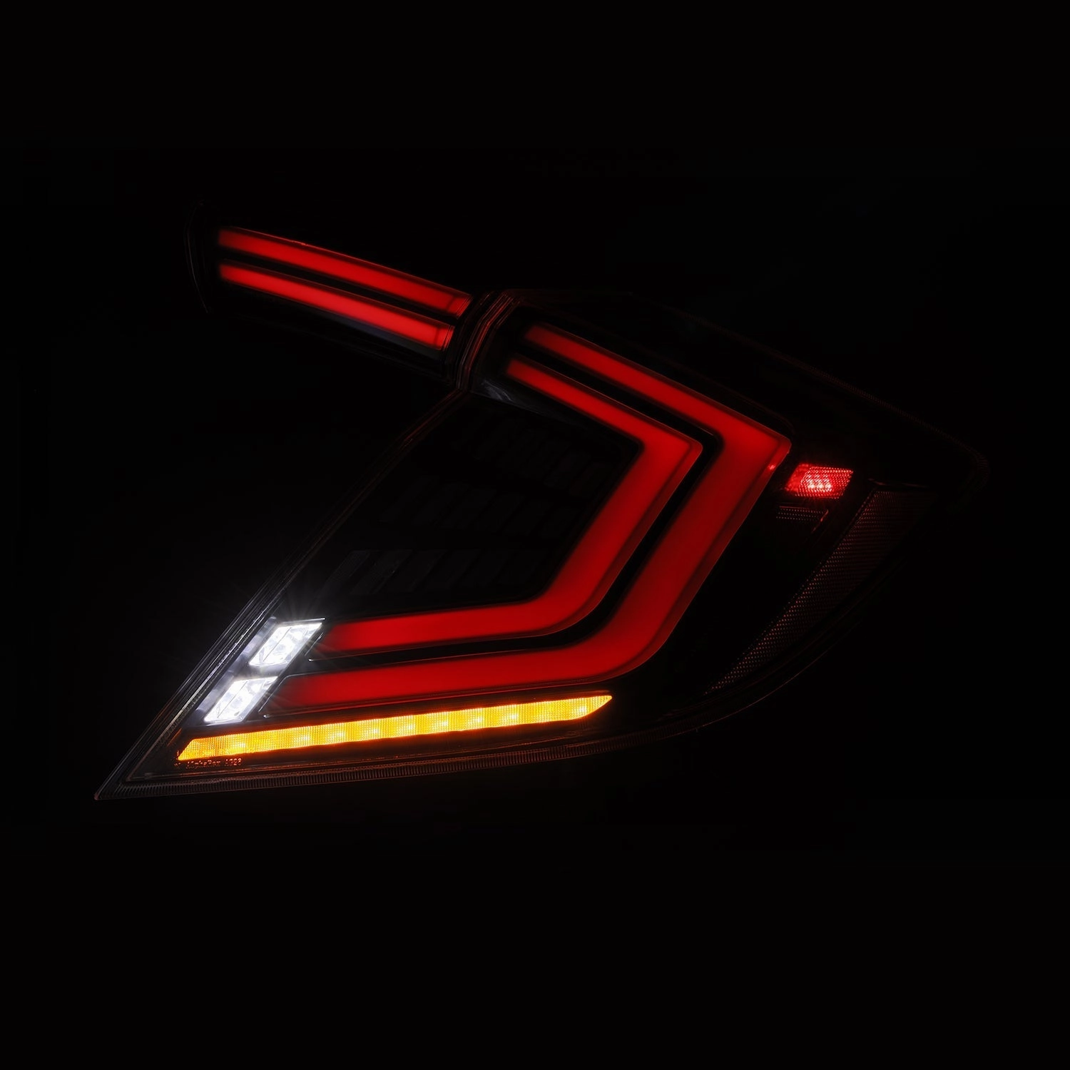 16-21 Honda Civic Hatchback NOVA-Series Prismatic LED Tail Lights Alpha-Black