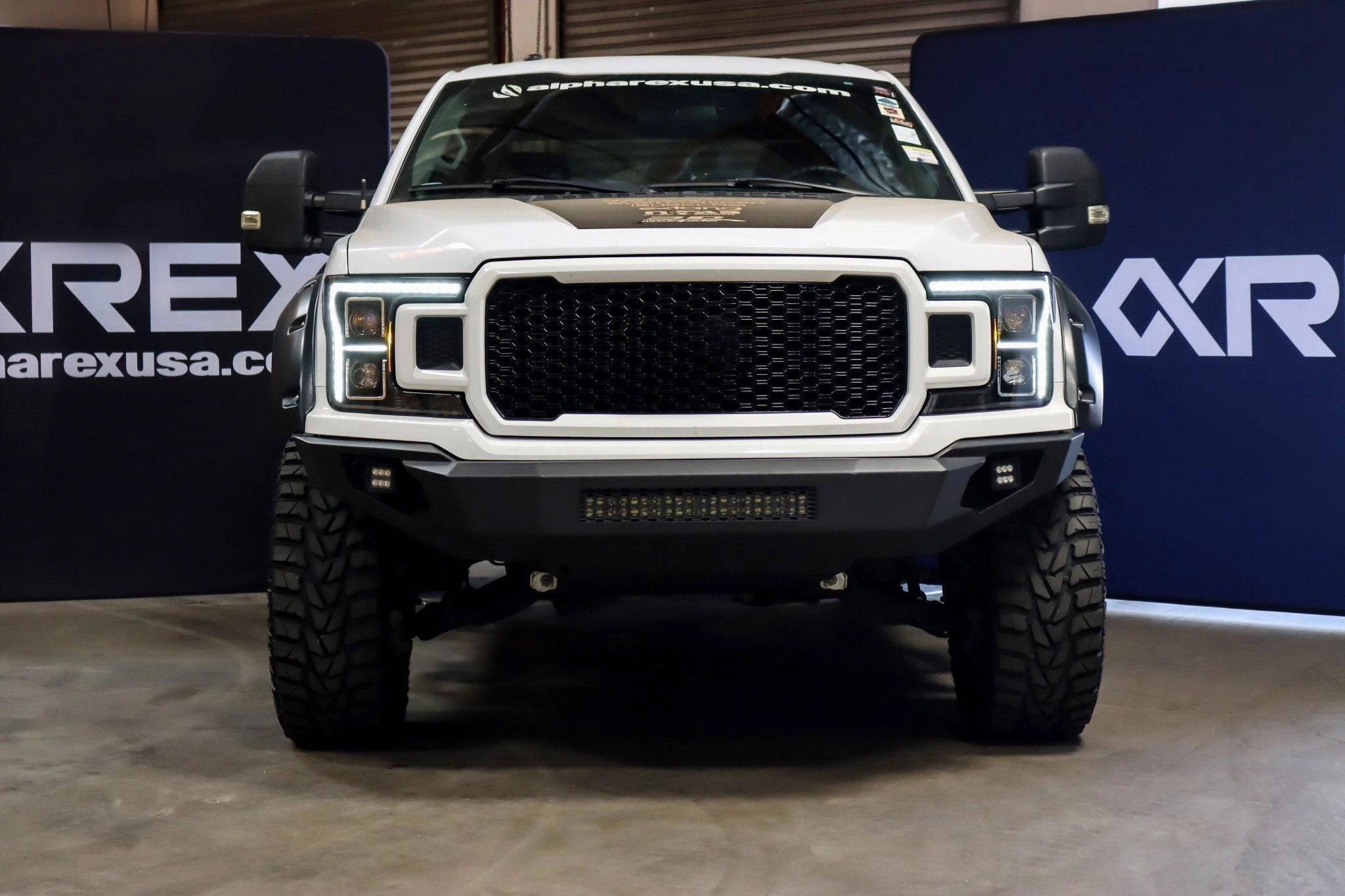 18-20 Ford F150 (MK II 14th Gen Style) LUXX-Series LED Projector Headlights Black