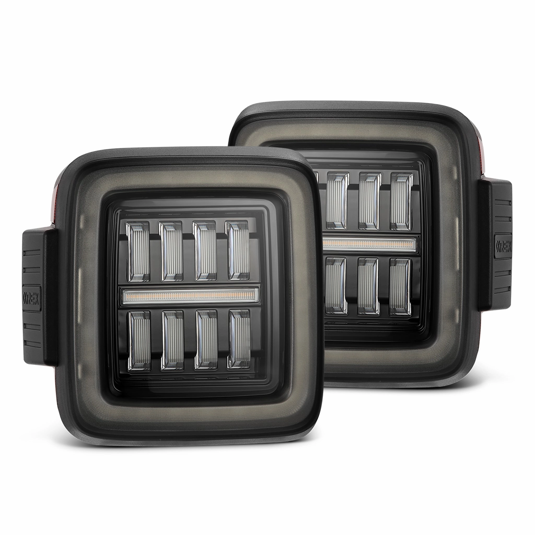18-24 Jeep Wrangler JL NOVA-Series Prismatic LED Tail Lights Alpha-Black