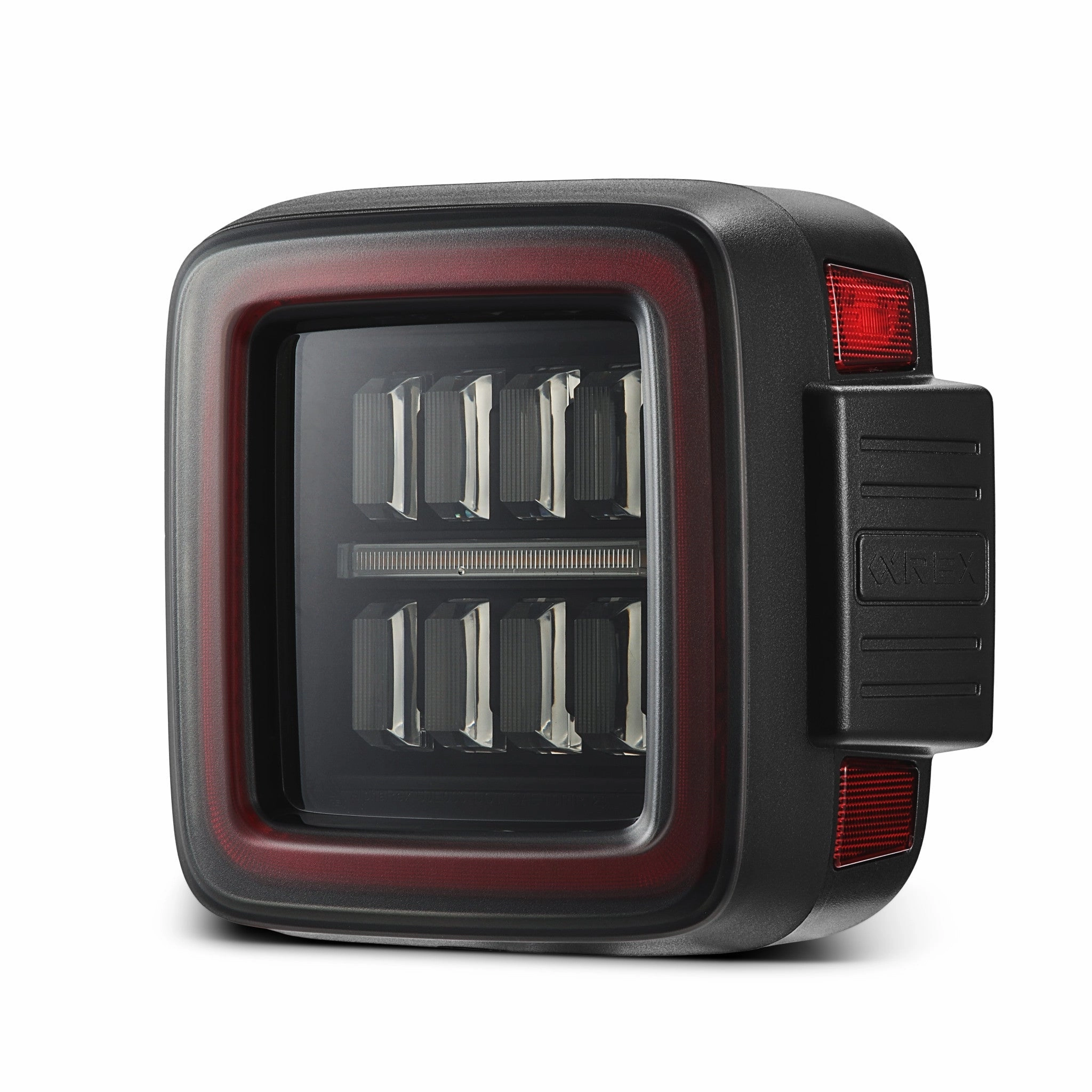 18-24 Jeep Wrangler JL NOVA-Series Prismatic LED Tail Lights Black-Red