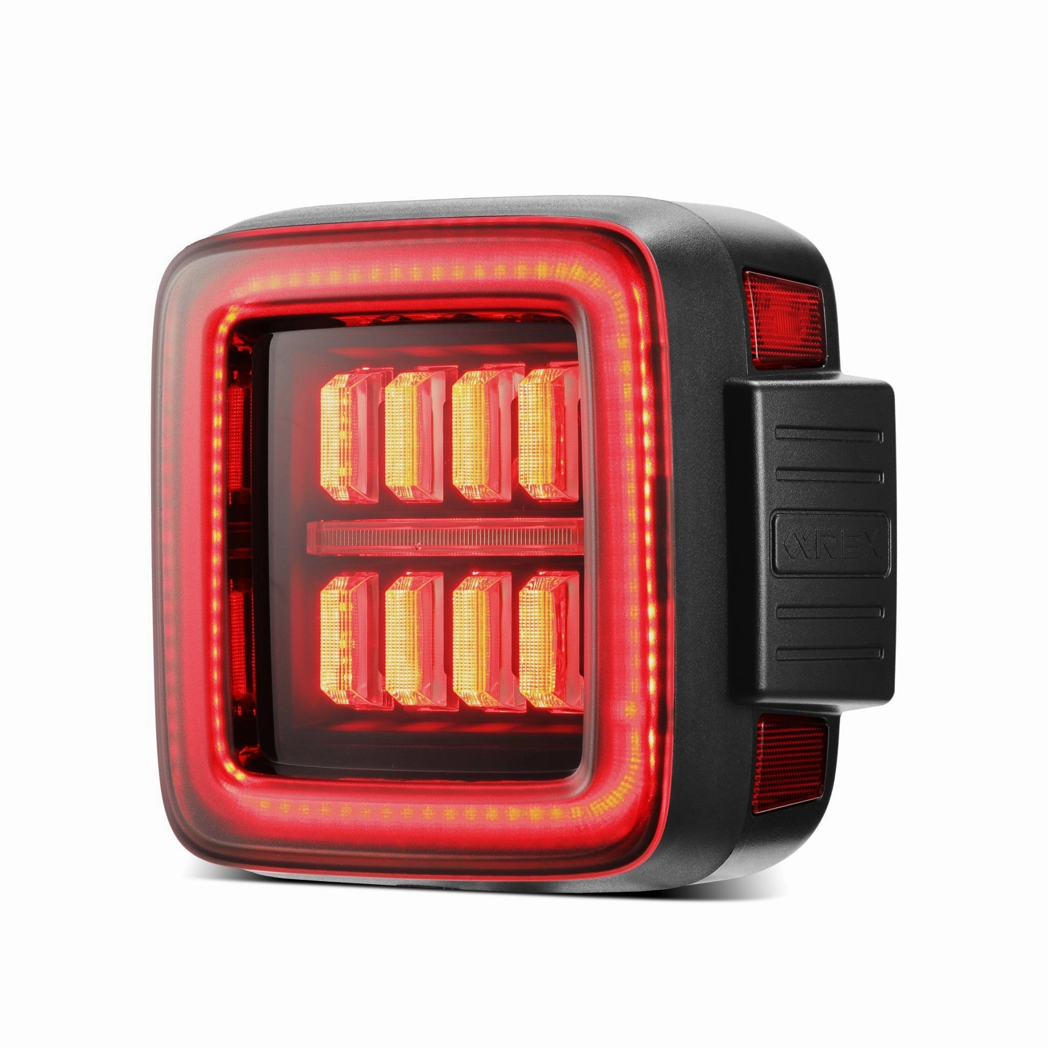 18-24 Jeep Wrangler JL NOVA-Series Prismatic LED Tail Lights Black-Red