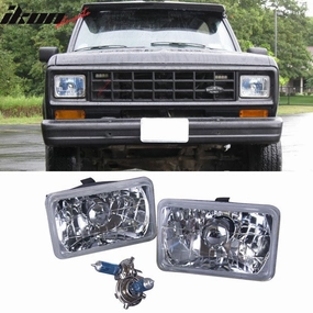 1980-1986 Cadillac Fleetwood 4X6 H4 Clear Sealed Beam Headlights
