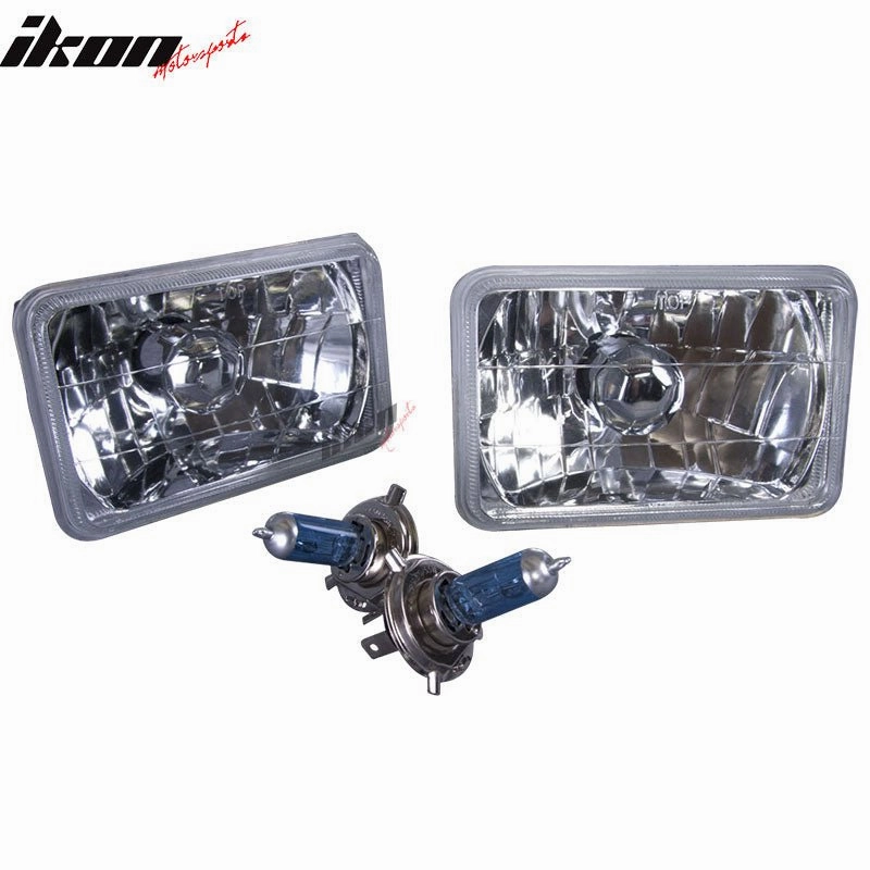 1983-1989 Lincoln Town 4x6 H4 Sealed Beam Crystal Diamond Headlight