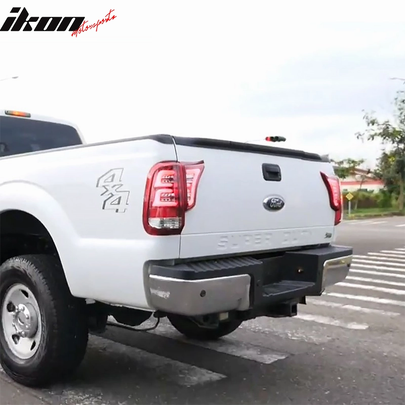 1999-2016 Ford F250 F350 F450 F550 Clear Lens Red Housing Tail Light