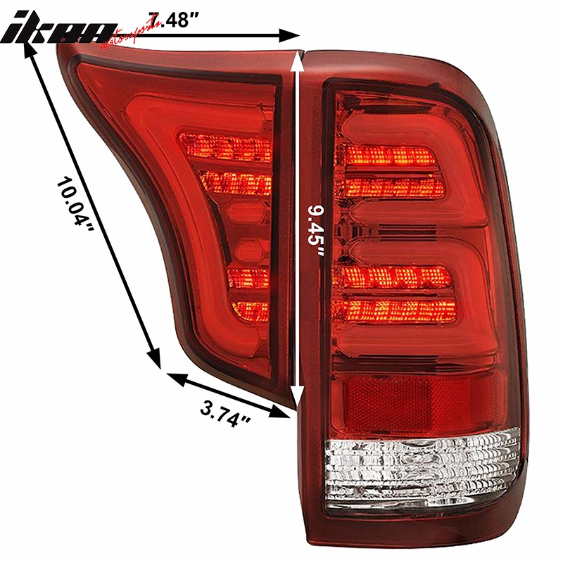 1999-2016 Ford F250 F350 F450 F550 Red Lens Housing Tail Light
