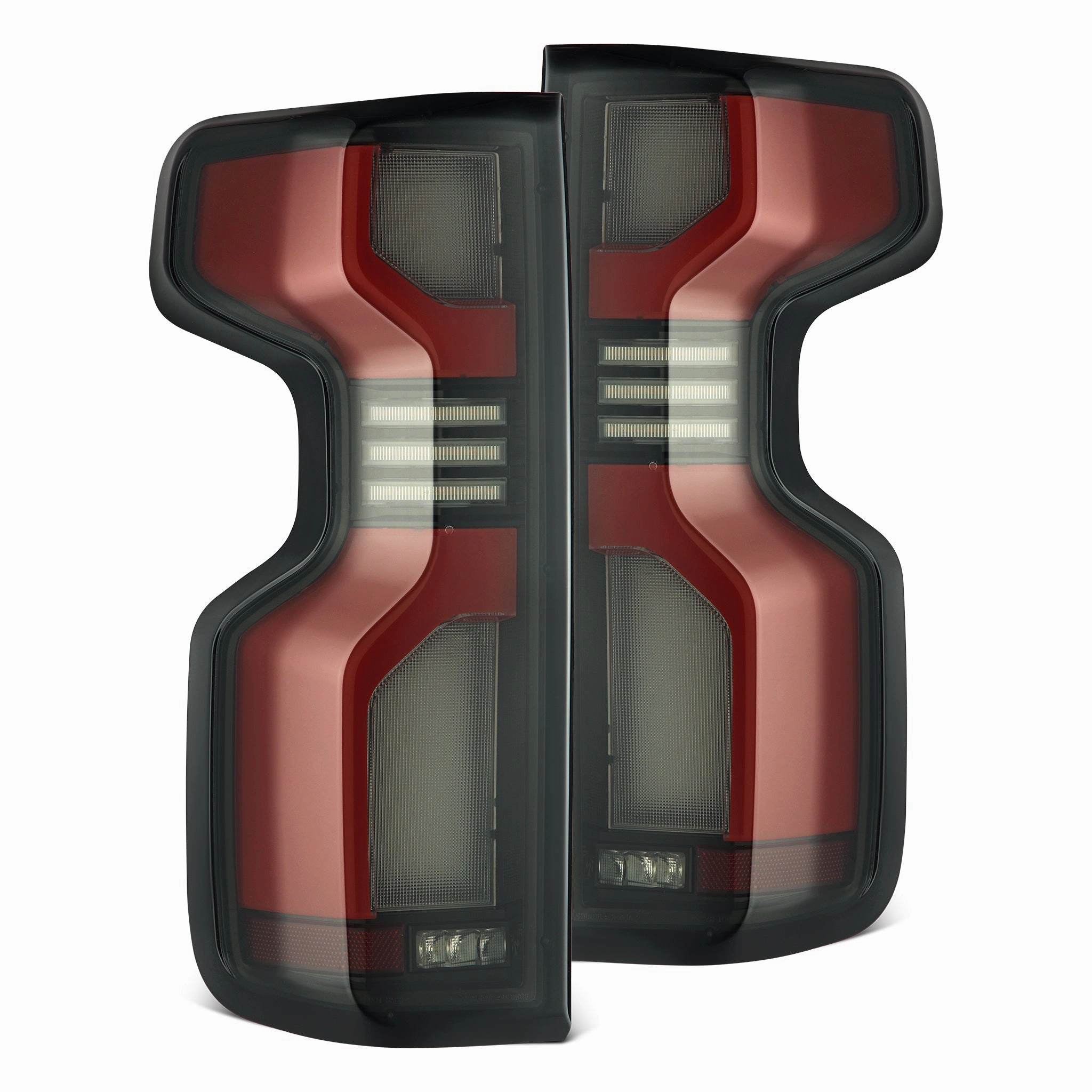 19-24 Chevrolet Silverado 1500 / 20-24 Silverado 2500HD/3500HD LUXX-Series LED Tail Lights Black Red