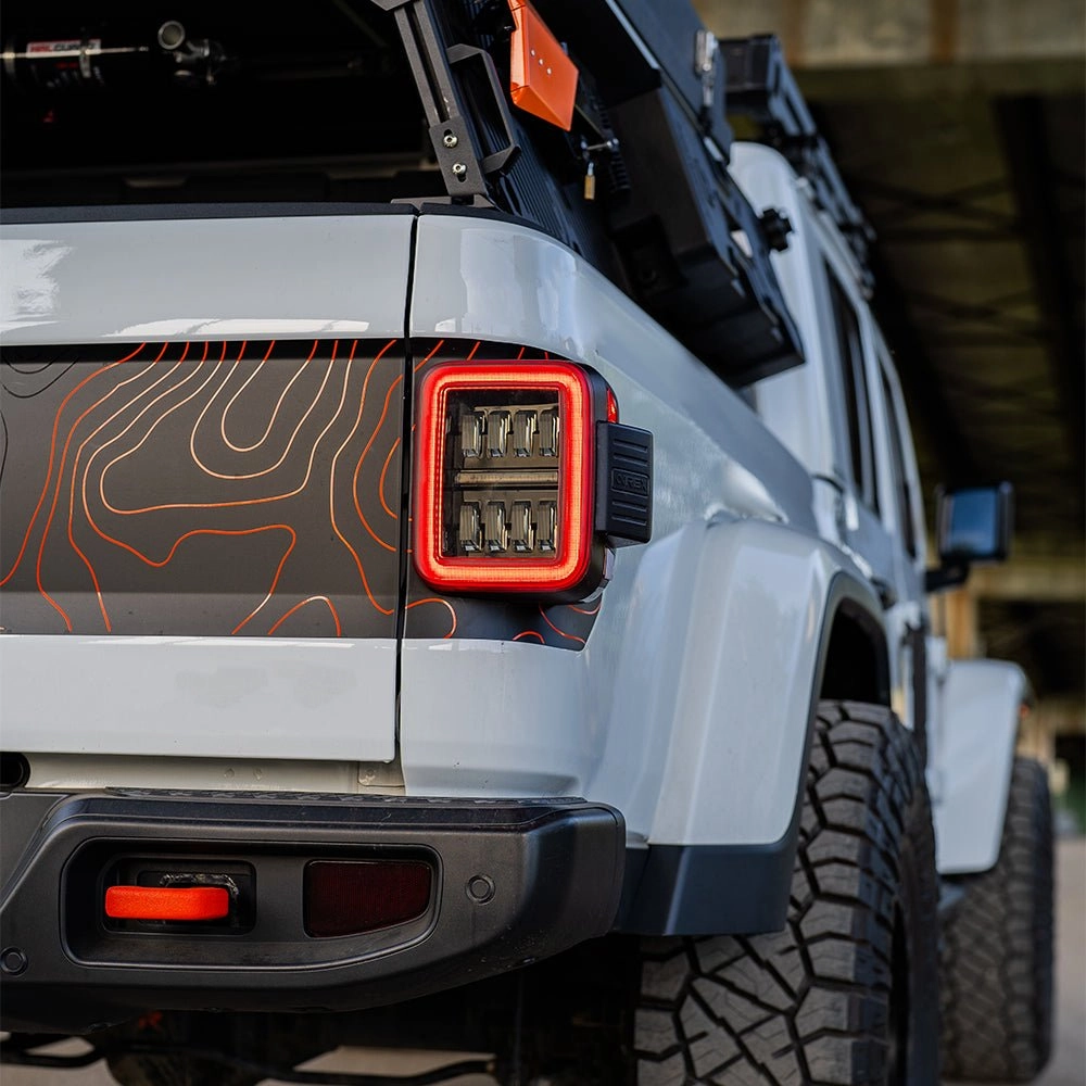 19-24 Jeep Gladiator JT NOVA-Series Prismatic LED Tail Lights Alpha-Black