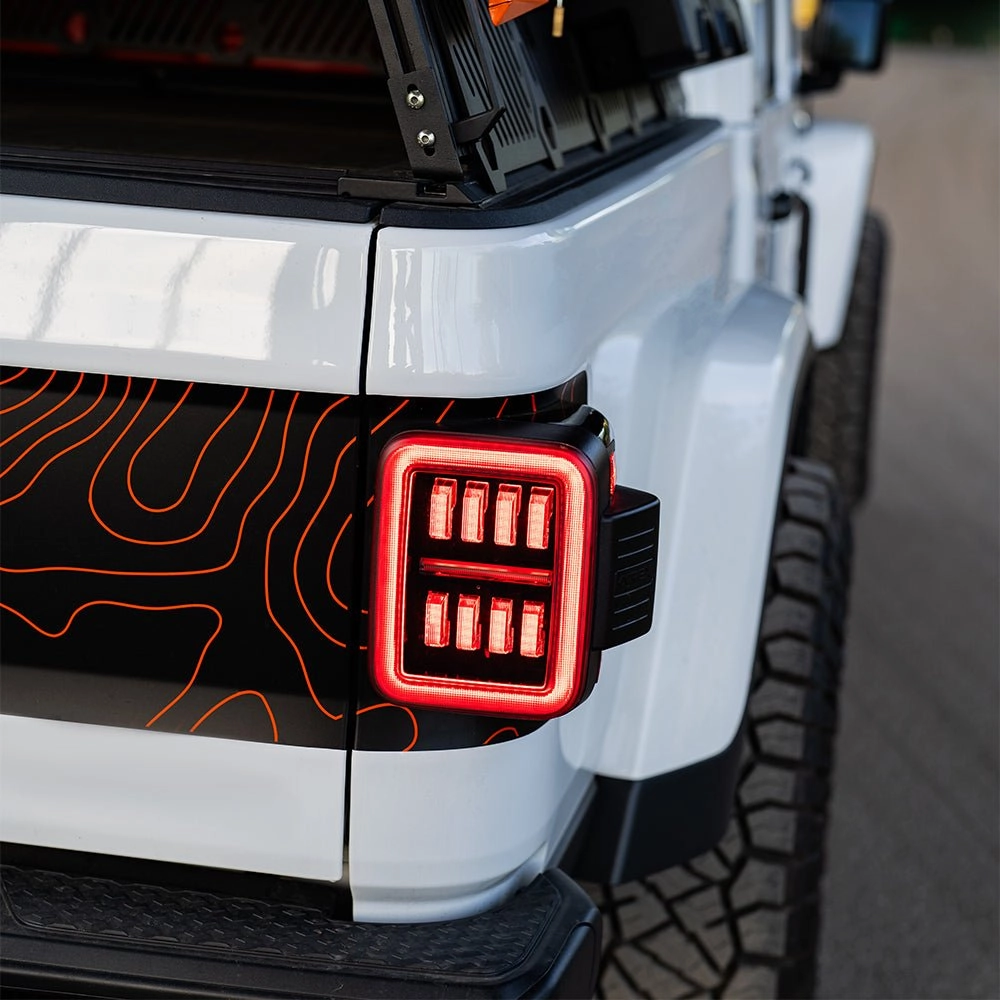 19-24 Jeep Gladiator JT NOVA-Series Prismatic LED Tail Lights Alpha-Black