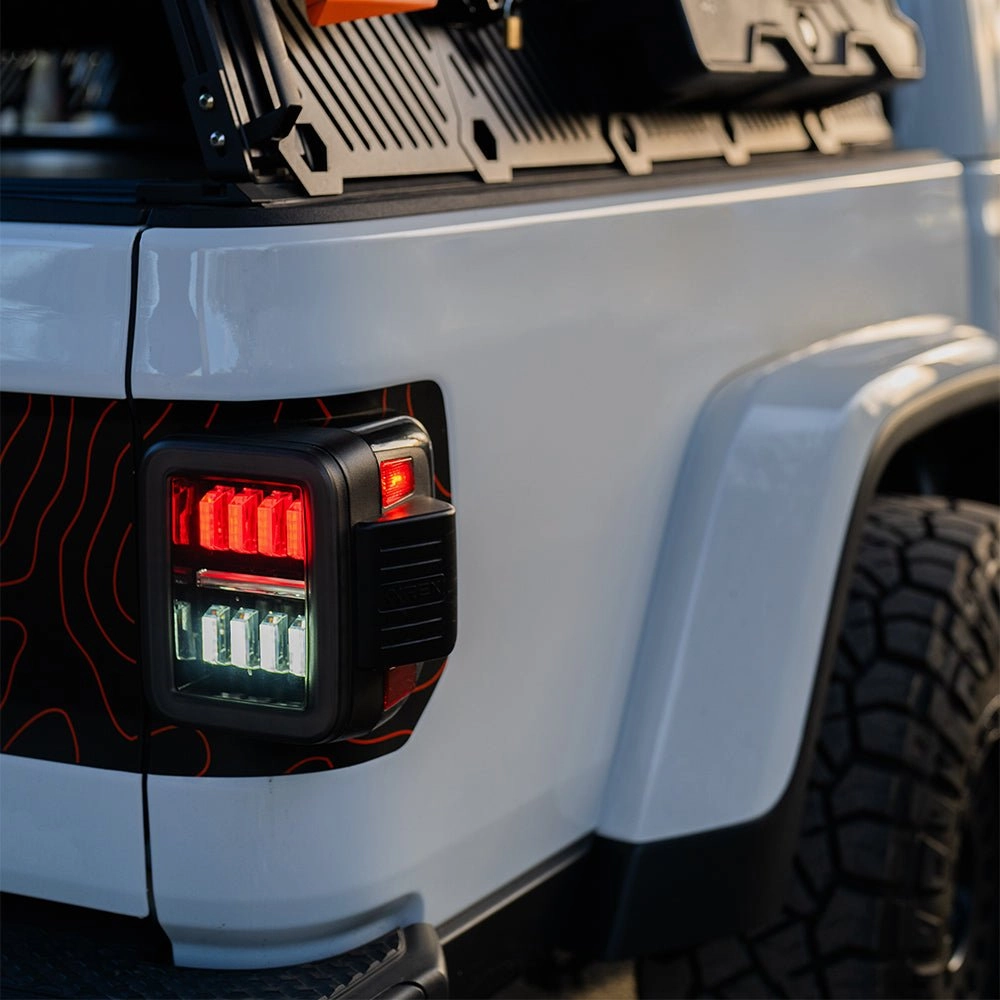 19-24 Jeep Gladiator JT NOVA-Series Prismatic LED Tail Lights Black-Red