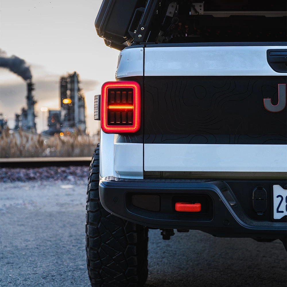 19-24 Jeep Gladiator JT NOVA-Series Prismatic LED Tail Lights Black-Red