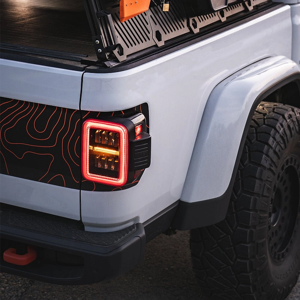 19-24 Jeep Gladiator JT NOVA-Series Prismatic LED Tail Lights Chrome