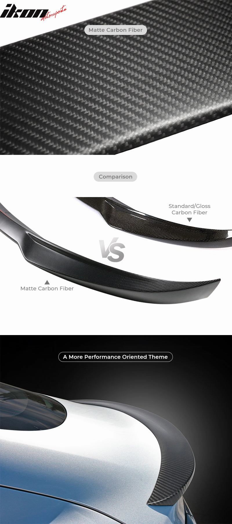 2000-2009 Honda S2000 Convertible TM style Trunk Spoiler Carbon Fiber