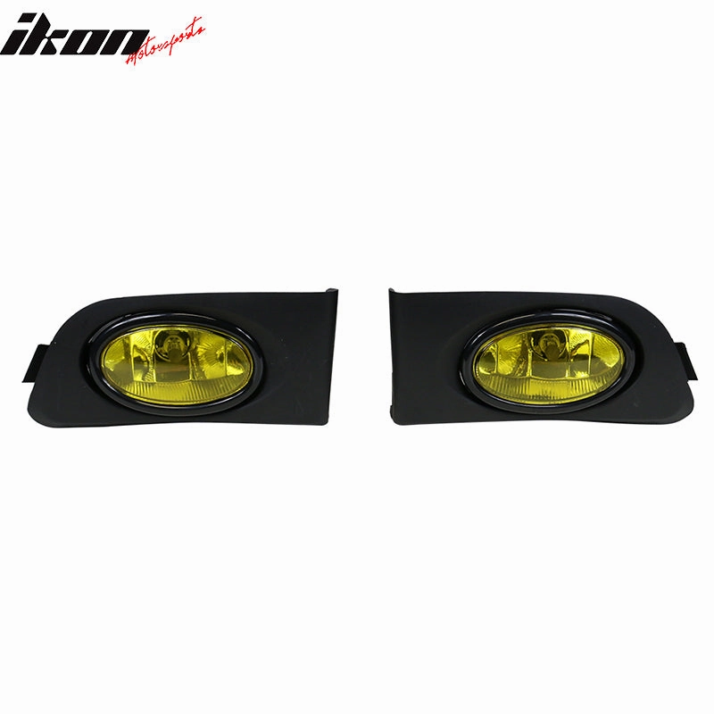 2001-2003 Honda Civic Yellow Lens 2PCS Front Bumper Fog Lights Lamps