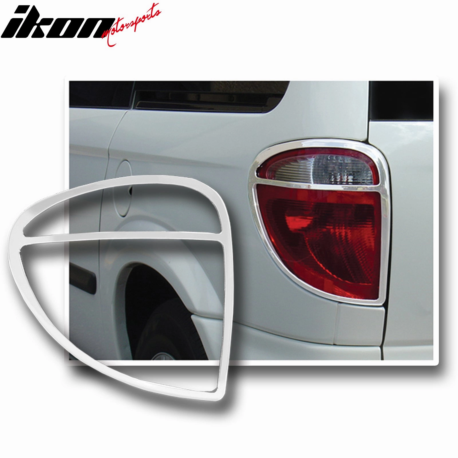 2001-2005 Chrysler Town &Country Tail Light Bezels Trim Chrome ABS 2PC