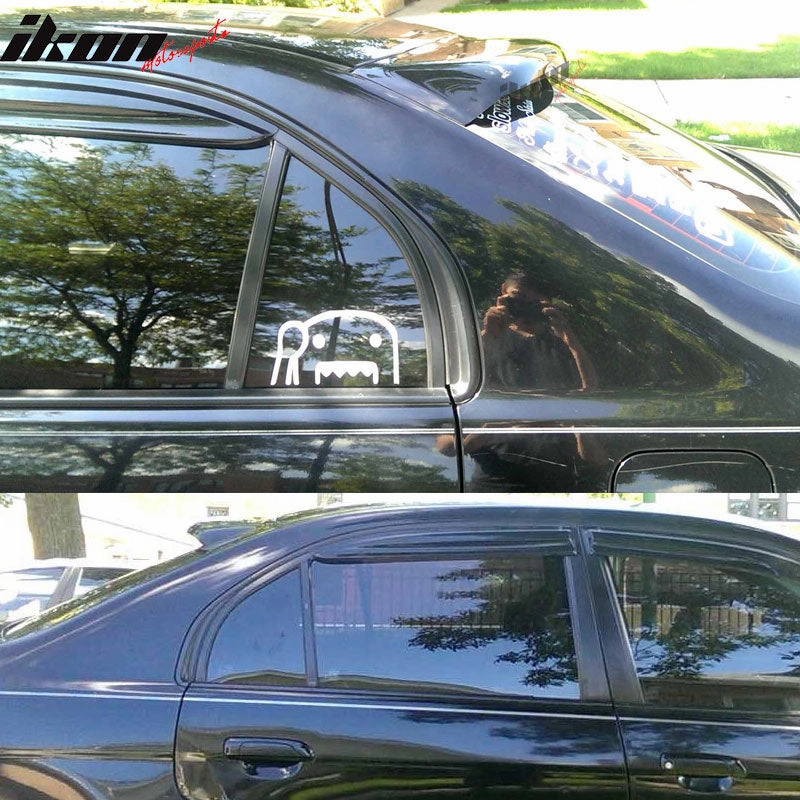 2001-2005 Honda Civic EM2 4Dr Roof Spoiler Sun Window Spoiler Rain Gua