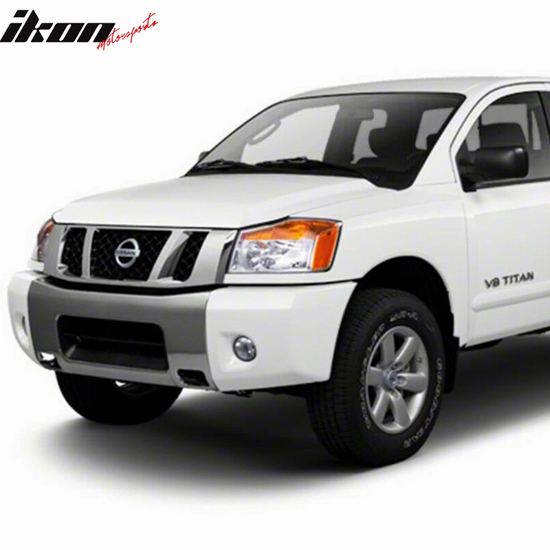 2004-2014 Nissan Titan OE Clear Chrome Fog Lights Lamps ABS Housing
