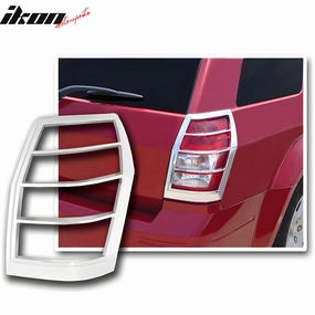 2005-2008 Dodge Magnum Rear Taillight Lamps Frames Chrome ABS 2PCS