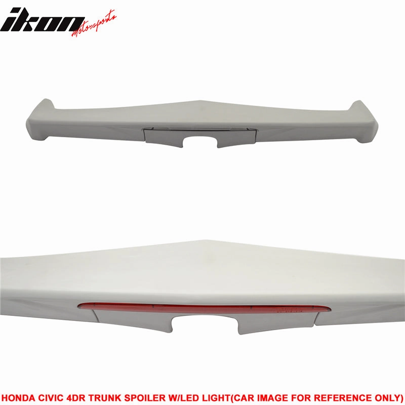 2006-11 Honda Civic Sedan MD Rear Spoiler Wing FRP Red LED Brake Light