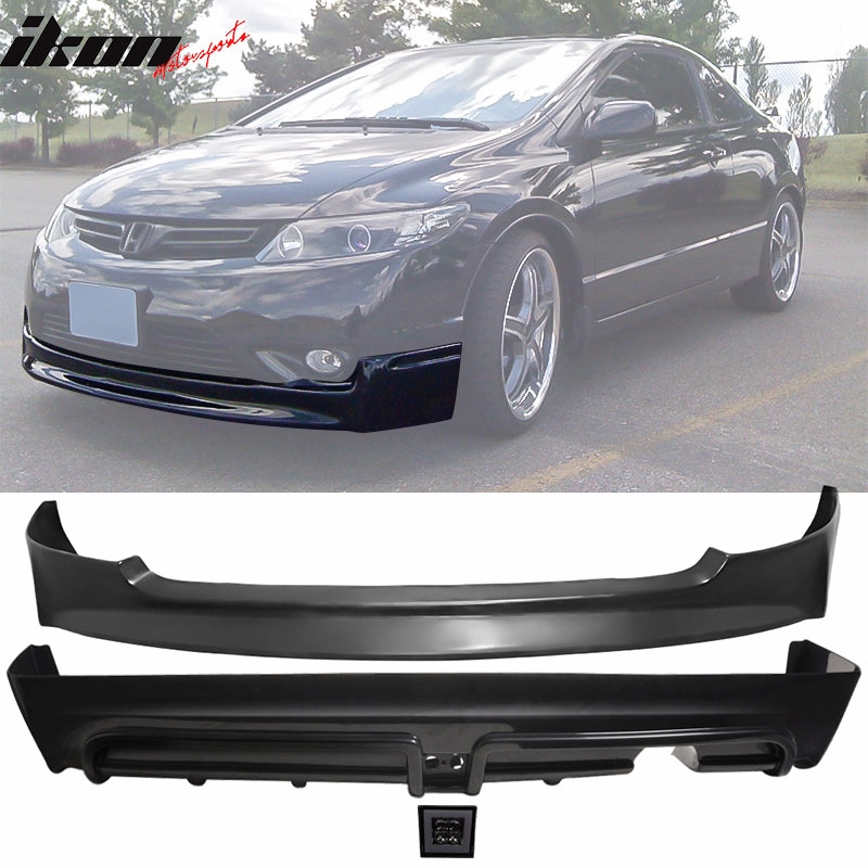 2006-2008 Honda Civic MUG Front Lip Rear Lip PU PP 3rd Brake Light