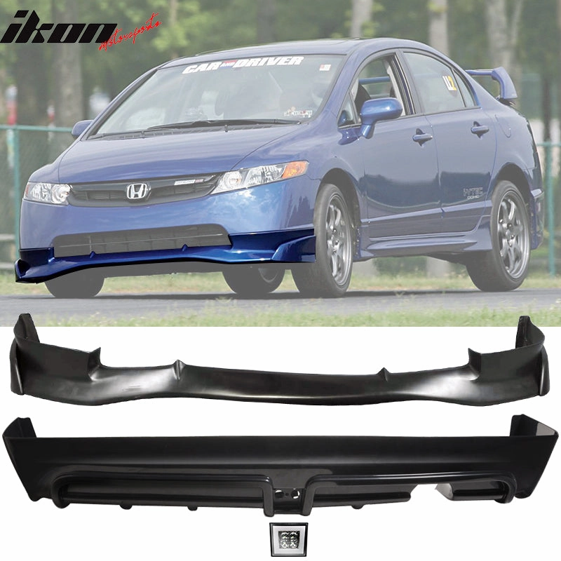 2006-2008 Honda Civic MUG Si Front Lip PU Rear Lip PP 3rd Brake Light