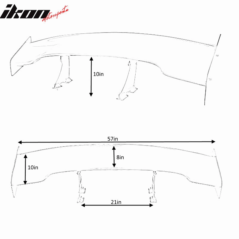2006-2011 Honda Civic 57" Wide JDM Racing Trunk Spoiler Carbon Fiber