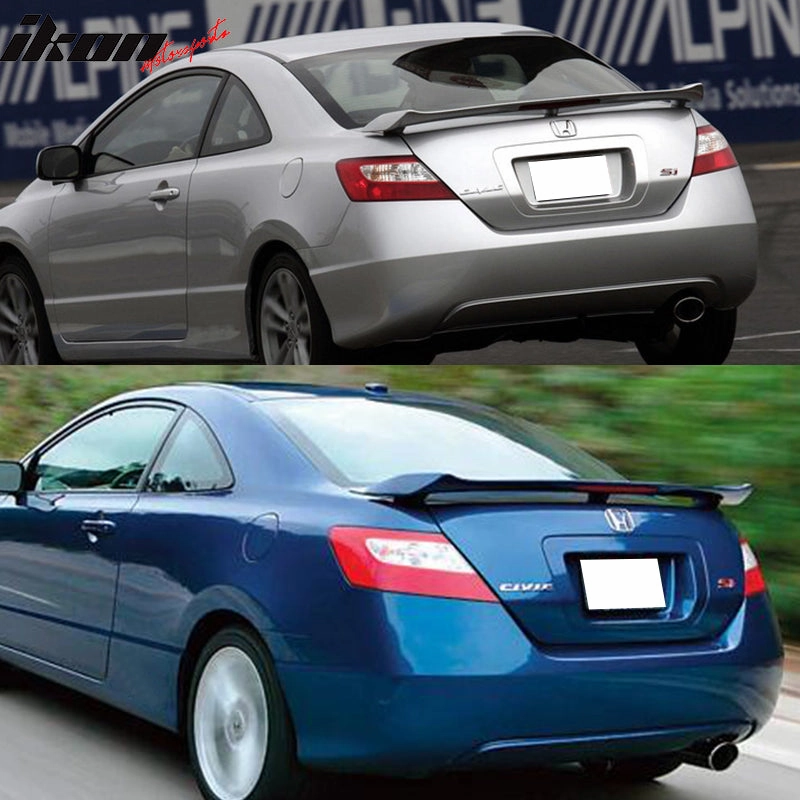 2006-2011 Honda Civic Coupe Trunk Spoiler w/ 3rd Brake LED Light  ABS