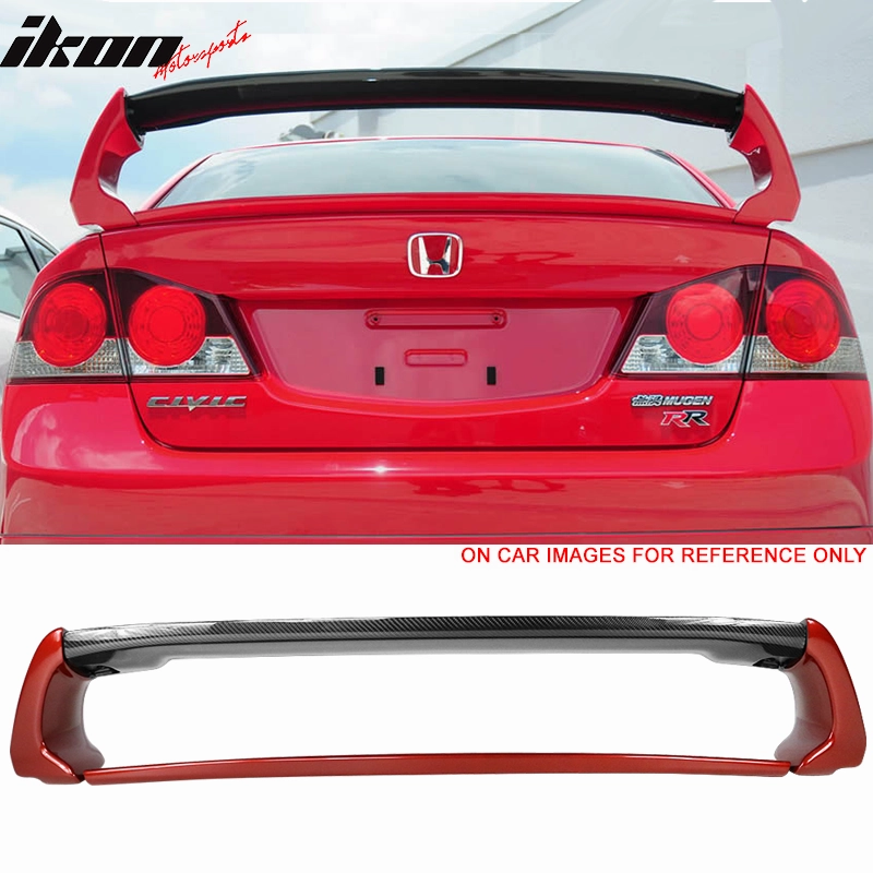 2006-2011 Honda Civic Mugen Style Painted Trunk Spoiler ABS CF Top