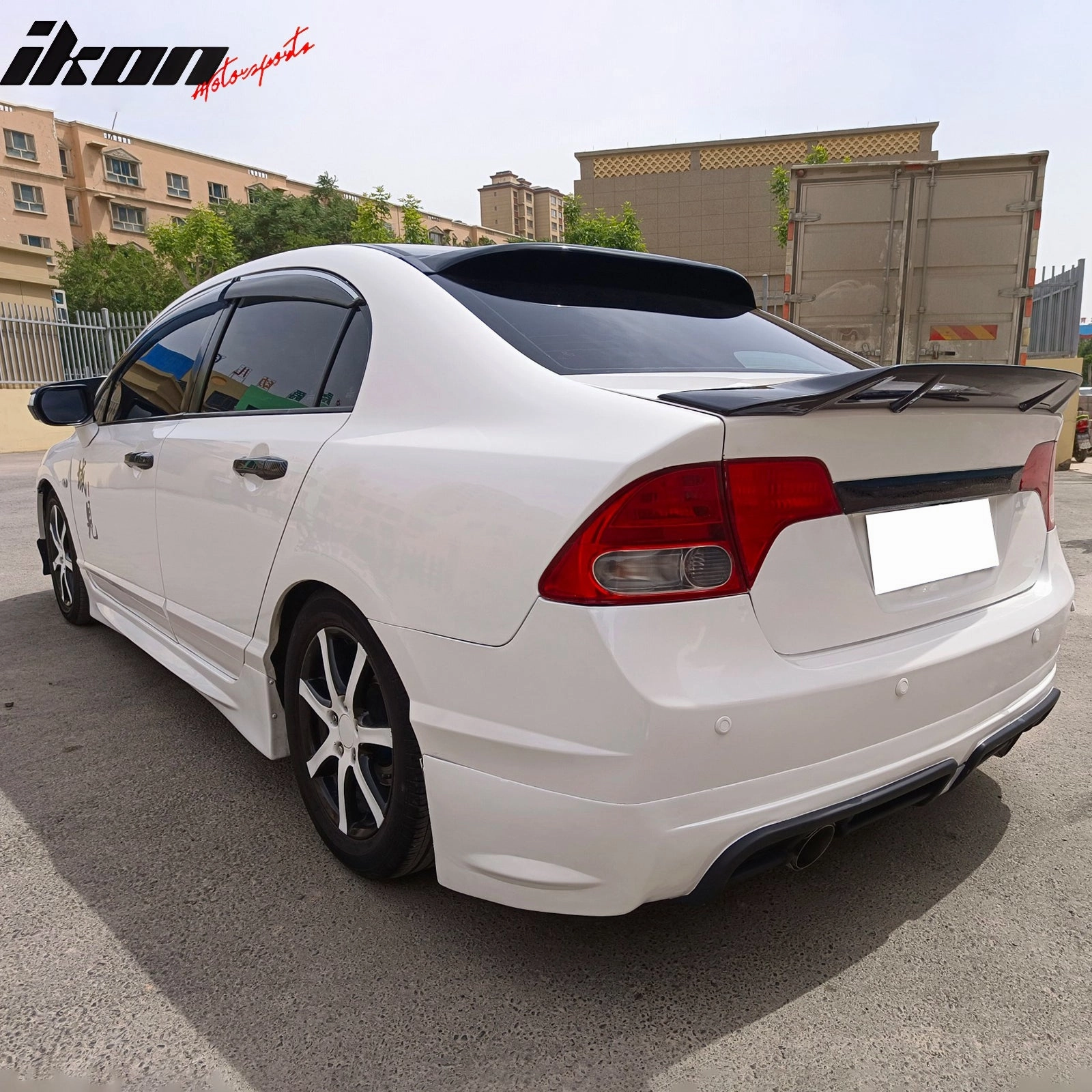 2006-2011 Honda Civic Sedan R Style Gloss Black Rear Trunk Spoiler ABS