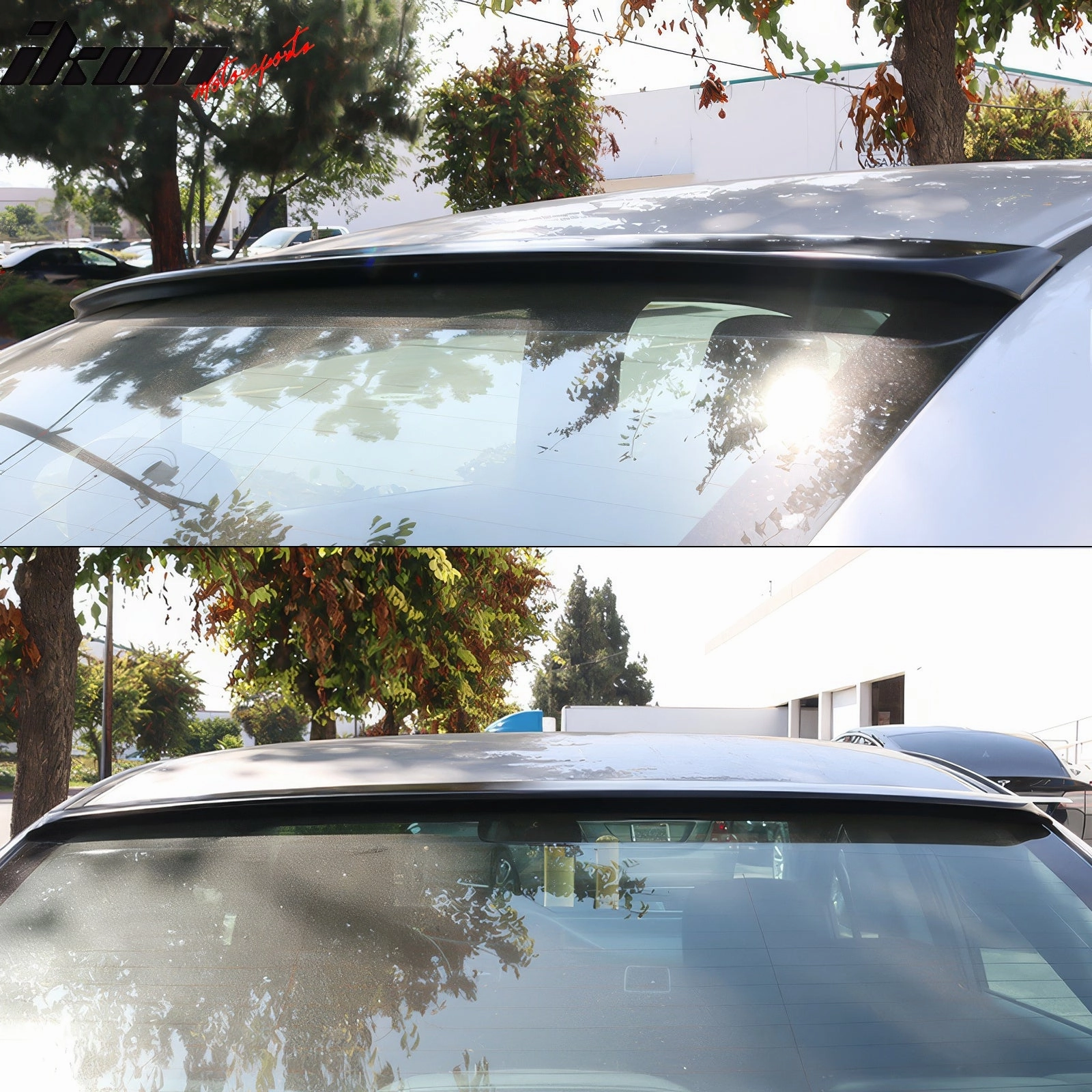 2006-2015 Honda Civic Sedan 4-Door Unpainted Black Roof Spoiler ABS