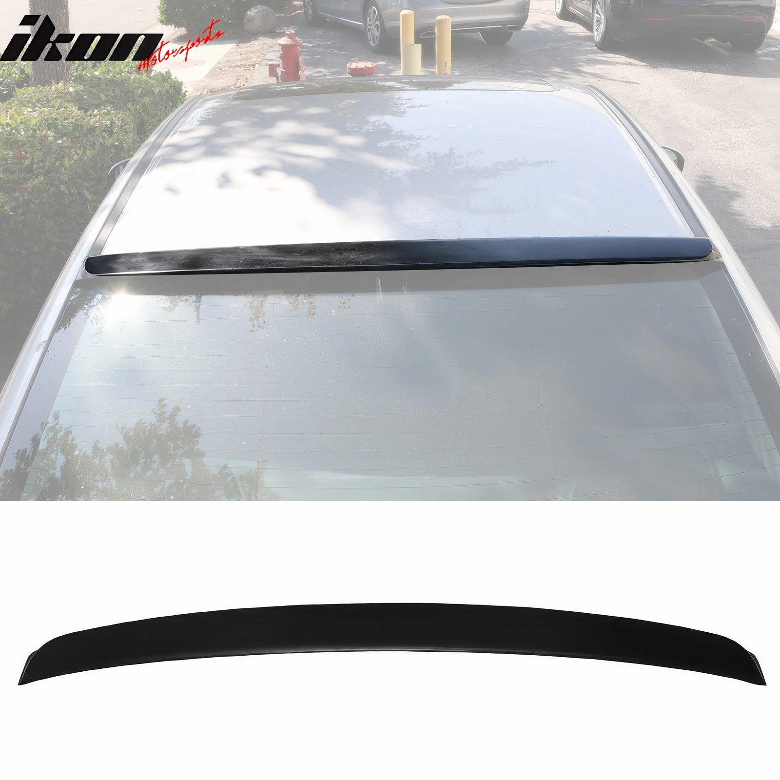 2006-2015 Honda Civic Sedan 4-Door Unpainted Black Roof Spoiler ABS
