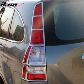 2007-2011 Honda CR-V Chrome ABS Tail Lights Frame Bezel Trim Pair