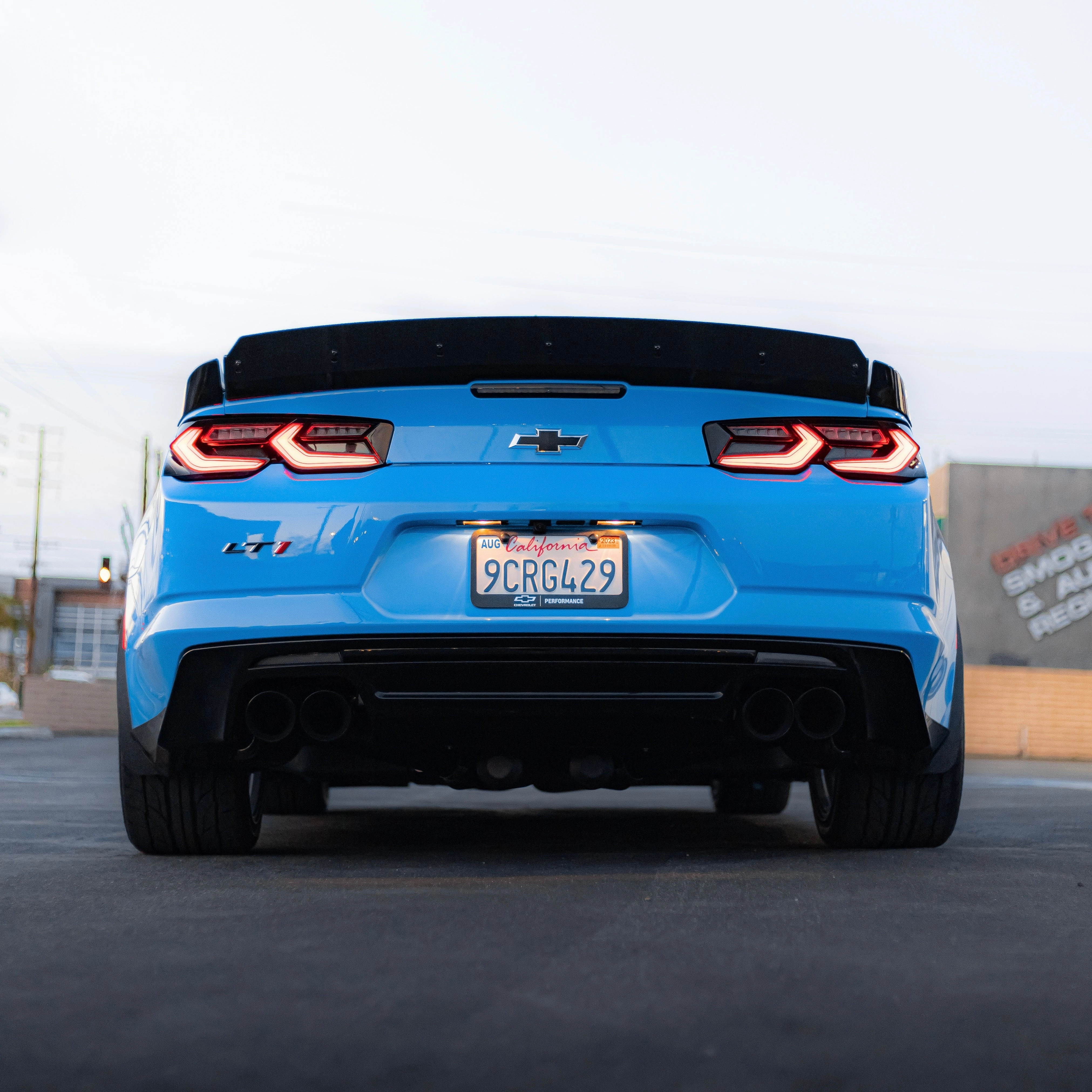 2019-2025 CHEVY CAMARO UMBRA LED TAILLIGHTS GLOSS BLACK/SMOKE LENS