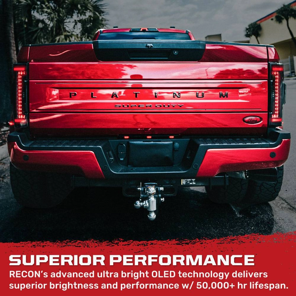 2020-2022 Ford SuperDuty RECON Smoked OLED Tail Lights (Replaces OEM LED)