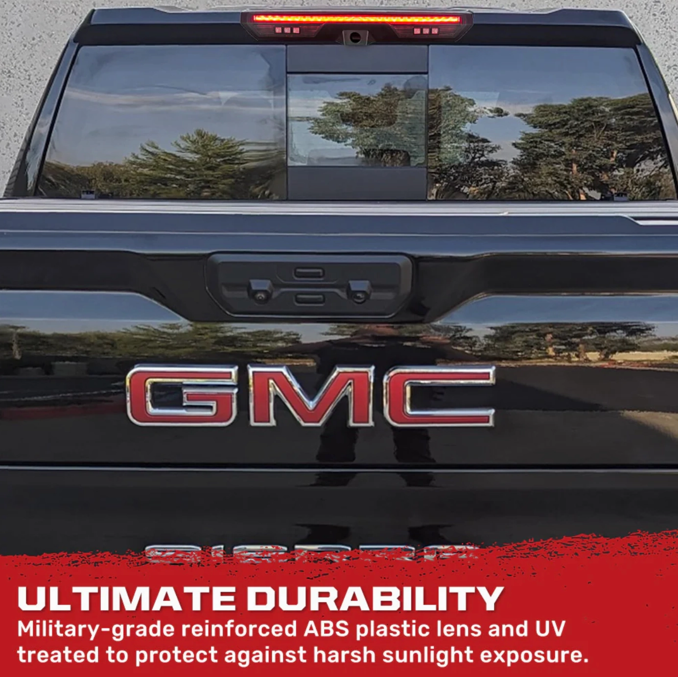 2020-2024 GMC/Chevrolet 1500/2500/3500 Smoked LED Third Brake (For Models WITH 1 Cargo Bed Camera)