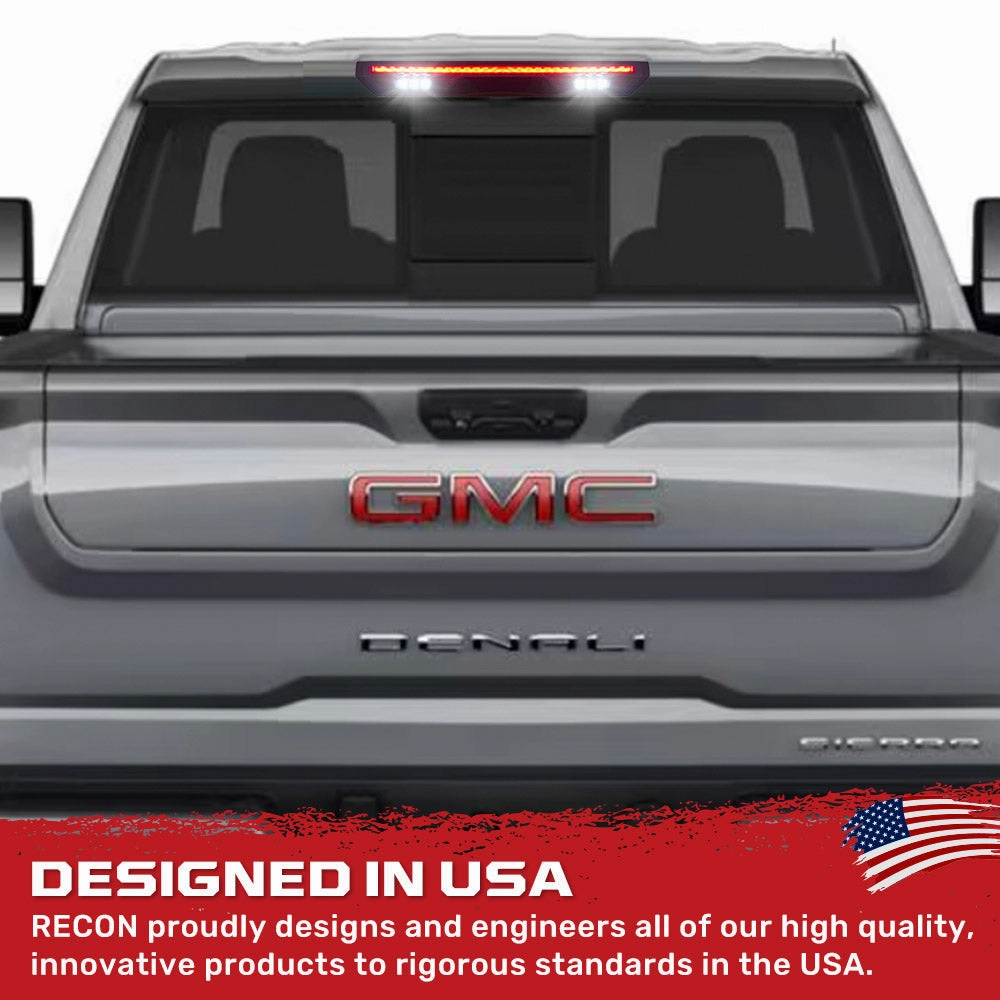 2020-2024 GMC/Chevrolet 1500/2500/3500 Smoked LED Third Brake Light (For Models WITHOUT Cargo Bed Camera)
