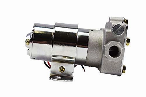 30-155 Electric Inline Fuel Pump 12V 155 GPH at 14PSI Chrome
