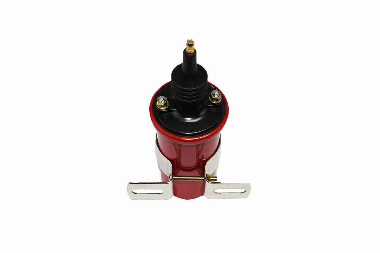 45,000 Volt Oil Filled Canister Male Ignition Coil Red