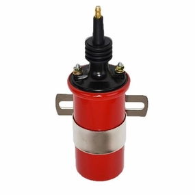 45,000 Volt Oil Filled Canister Male Ignition Coil Red