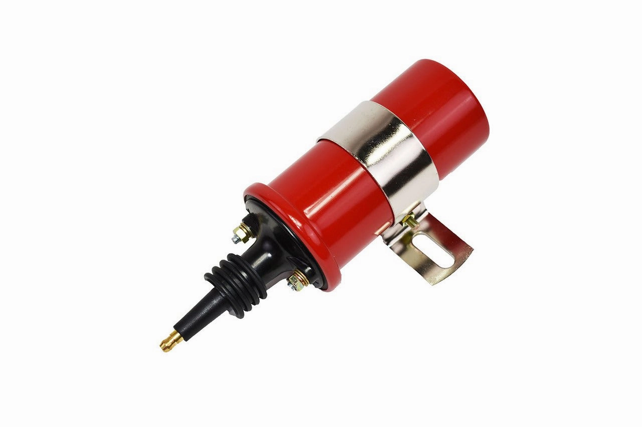 45,000 Volt Oil Filled Canister Male Ignition Coil Red